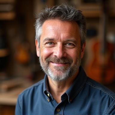 Portrait de Jean-Luc Dumont, luthier principal d'Écho d'Éclat